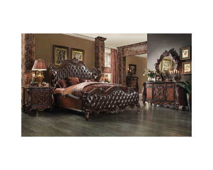 ACME Versailles CK Bed - Two Tone Dark Brown/Cherry Oak