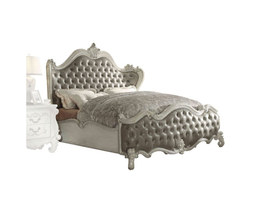 ACME Versailles EK Bed - Vintage Gray/Bone White