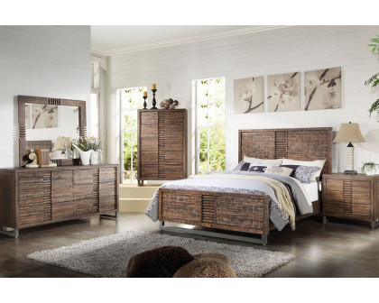 ACME - Andria Platform Bed Reclaimed Oak