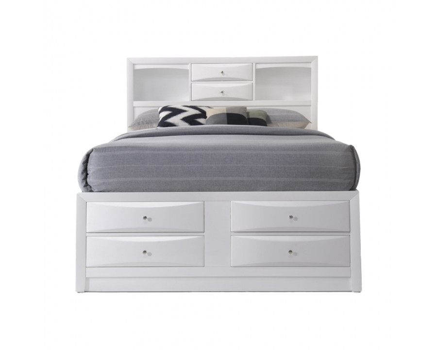 ACME Ireland EK Bed with Storage - White