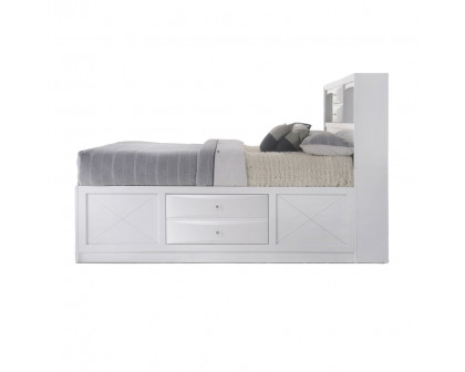 ACME Ireland EK Bed with Storage - White