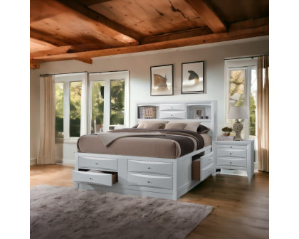 ACME Ireland EK Bed with Storage - White