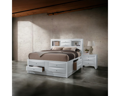 ACME Ireland EK Bed with Storage - White