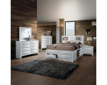 ACME Ireland EK Bed with Storage - White