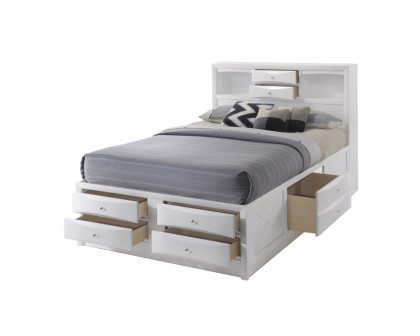 ACME Ireland EK Bed with Storage - White