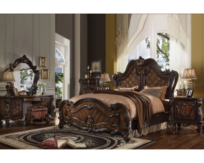 ACME Versailles Panel Bed - Cherry Oak, California King Size