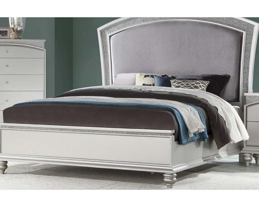 ACME - Maverick Fabric/Platinum Bed