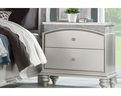 ACME - Maverick Nightstand in Platinum