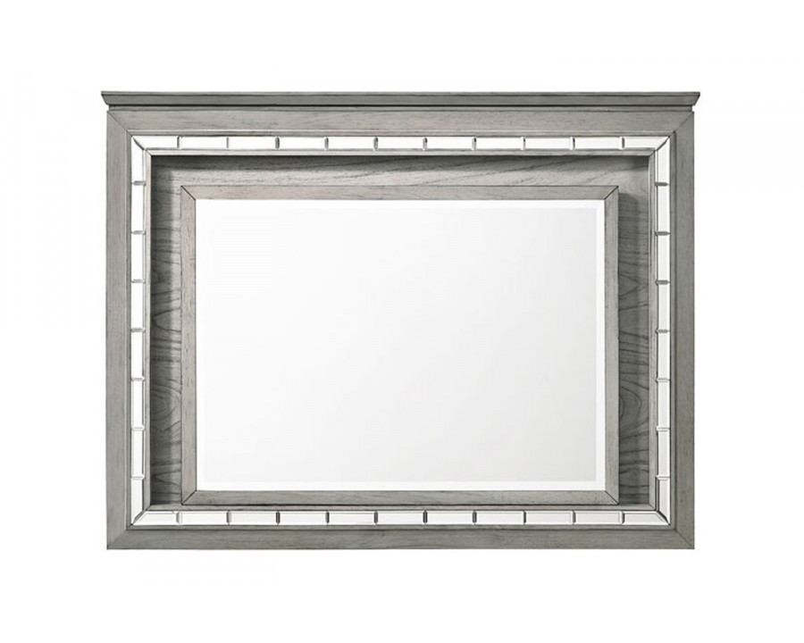 ACME - Antares Mirror with Led in Light Gray Oak