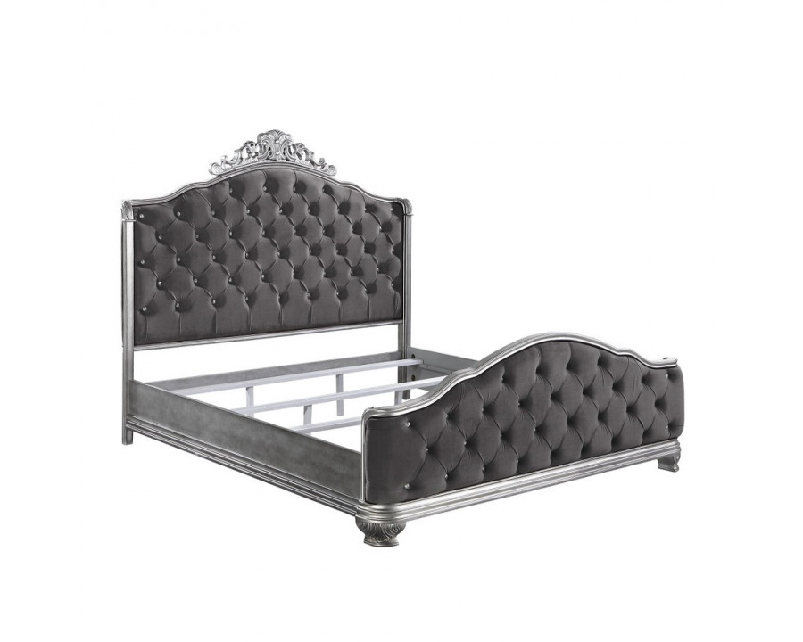 ACME Leonora CK Bed - Velvet/Vintage Platinum