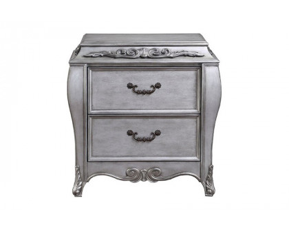 ACME - Leonora Nightstand in Vintage Platinum