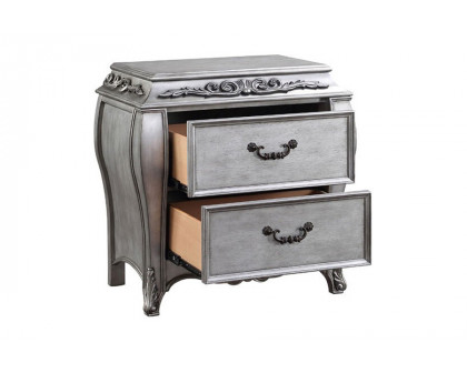 ACME - Leonora Nightstand in Vintage Platinum