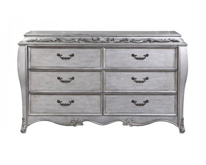 ACME - Leonora Dresser with Jewelry Tray in Vintage Platinum