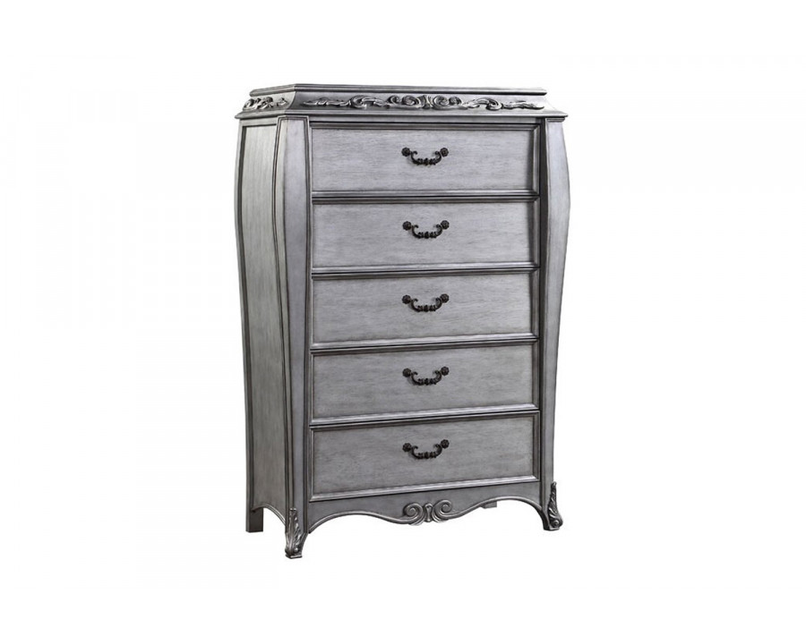 ACME - Leonora Chest in Vintage Platinum