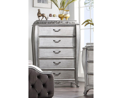 ACME - Leonora Chest in Vintage Platinum