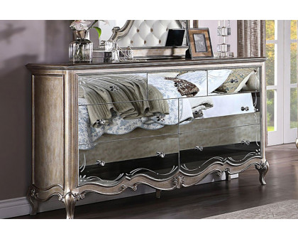 ACME - Esteban Dresser with Jewelry Tray in Antique Champagne