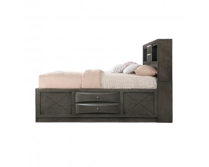 ACME Ireland EK Bed with Storage - Gray Oak