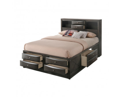 ACME Ireland EK Bed with Storage - Gray Oak