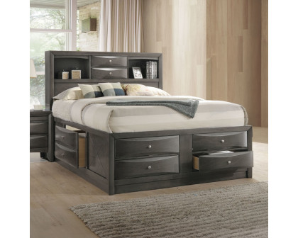 ACME Ireland EK Bed with Storage - Gray Oak