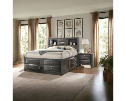 ACME Ireland EK Bed with Storage - Gray Oak