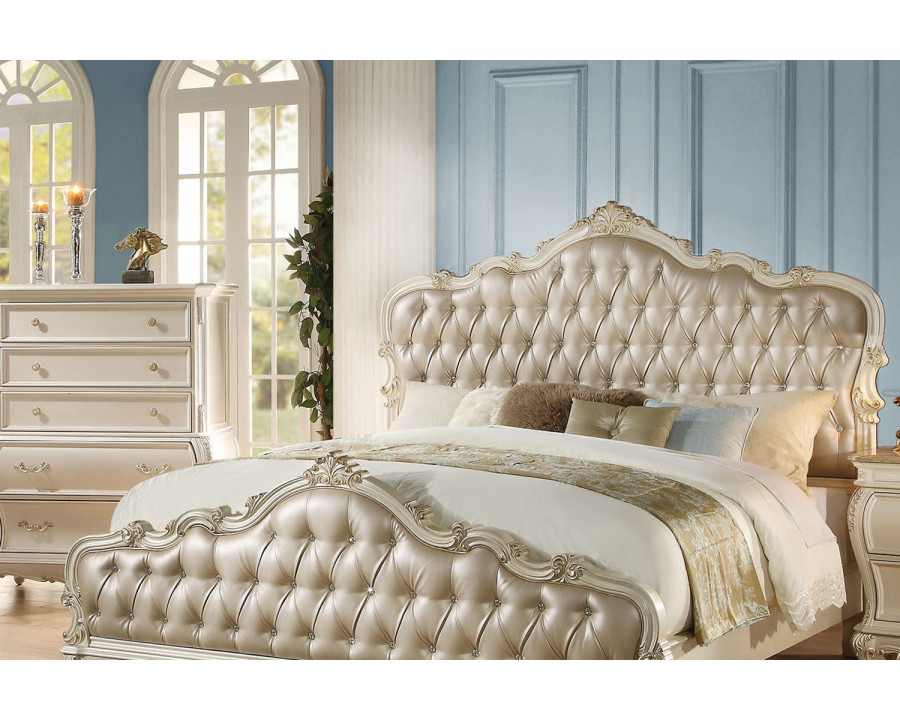 ACME - Chantelle Bed with Button Tufted Panels