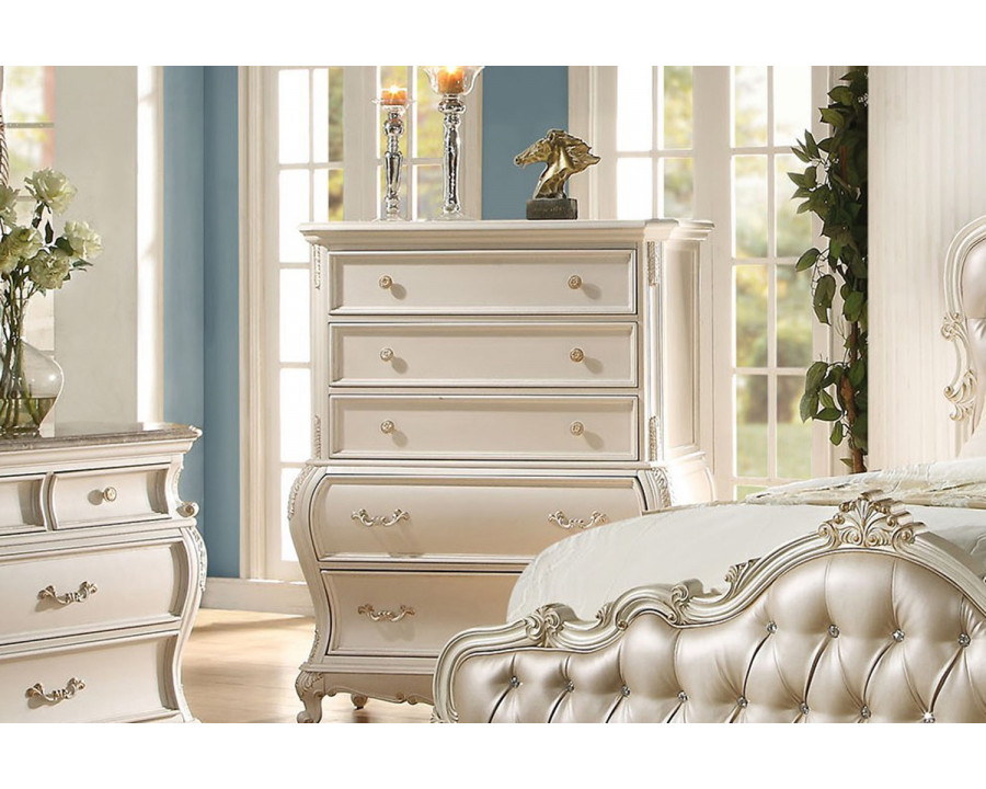 ACME - Chantelle Chest in Pearl White