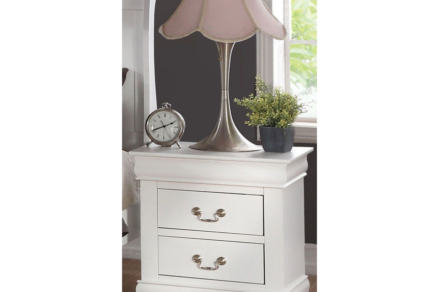 Acme Louis Philippe Nightstand in White 23833