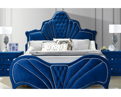 ACME Dante Upholstered Bed - Blue, King Size