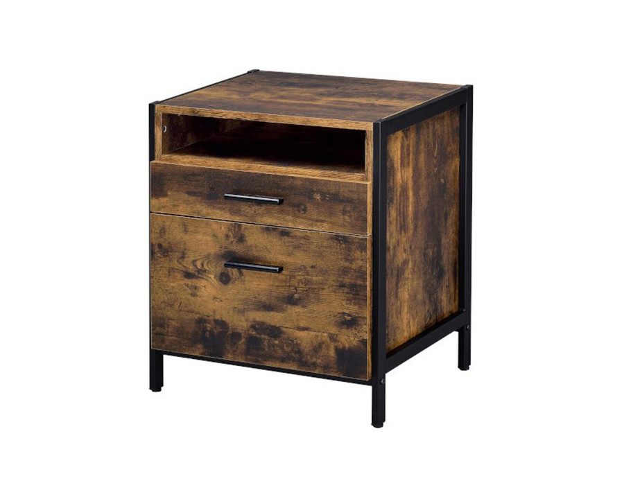 ACME - Juvanth Nightstand in Rustic Oak/Black