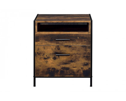 ACME - Juvanth Nightstand in Rustic Oak/Black