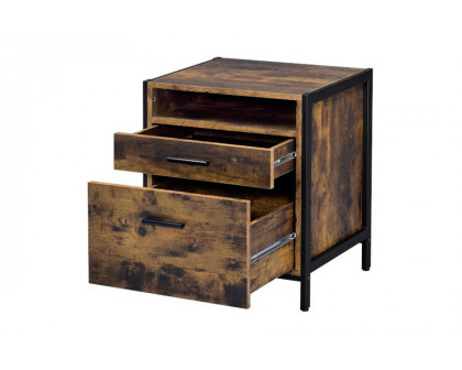 ACME - Juvanth Nightstand in Rustic Oak/Black