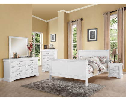 ACME Louis Philippe III Queen Bed - White