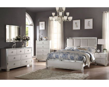 ACME - Voeville II Matte Gold Platinum Upholstered Bed