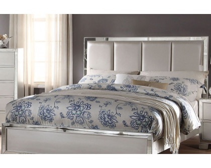 ACME - Voeville II Matte Gold Platinum Upholstered Bed