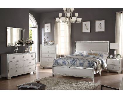 ACME - Voeville II Platinum Upholstered Panel Bed