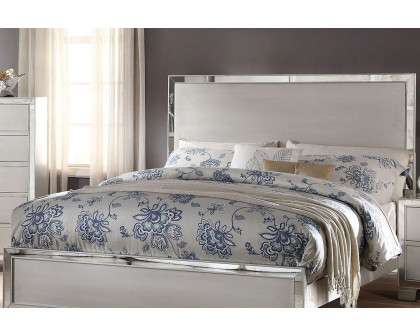 ACME - Voeville II Platinum Upholstered Panel Bed