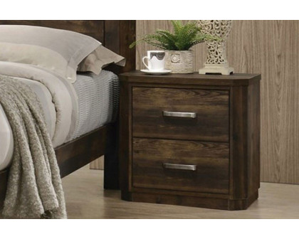 ACME - Elettra Nightstand in Rustic Walnut