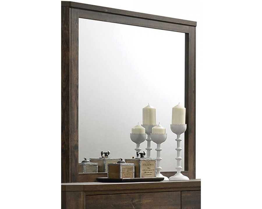 ACME - Elettra Mirror in Rustic Walnut