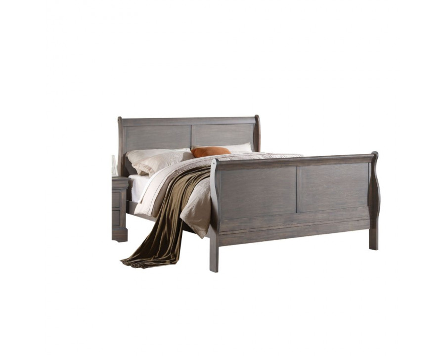 ACME Louis Philippe III EK Bed - Gray