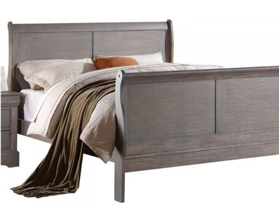 ACME Louis Philippe III Queen Bed - Gray