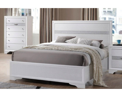 ACME - Naima White Platform Storage Bed