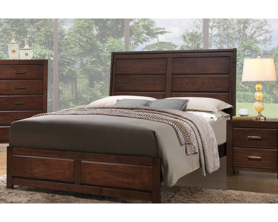 ACME Oberreit Panel Bed Walnut - Eastern King Size