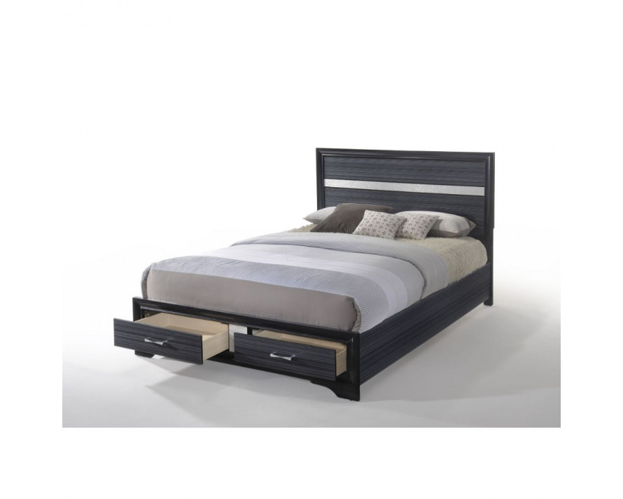 ACME Naima Queen Bed with Storage - Black