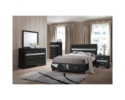 ACME Naima Queen Bed with Storage - Black