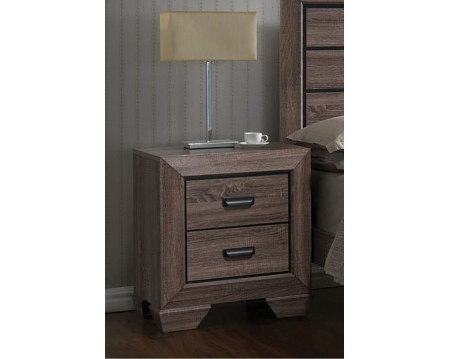 ACME - Lyndon Nightstand in Weathered Gray Grain