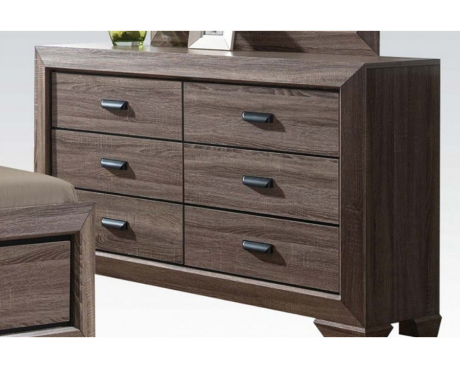 ACME - Lyndon Dresser in Weathered Gray Grain