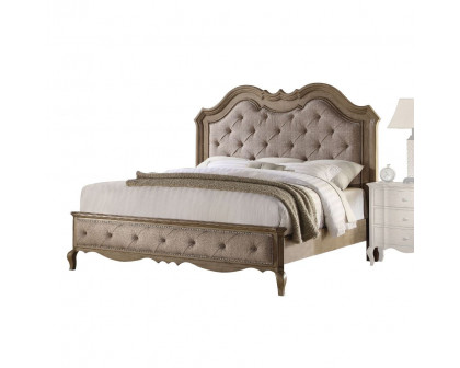 ACME - Chelmsford Upholstered Bed Antique Taupe