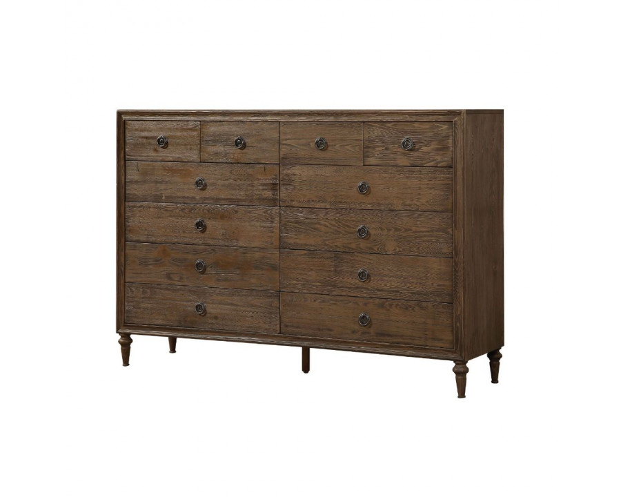 ACME - Inverness (Parker) Dresser (12 Drw) in Reclaimed Oak