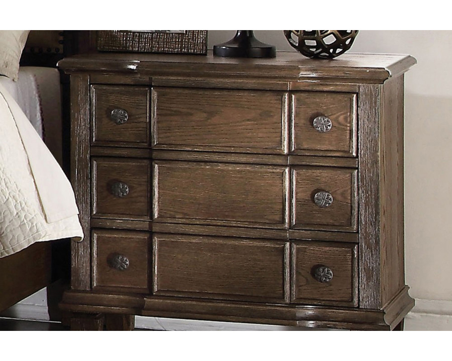 ACME - Baudouin Nightstand in Weathered Oak