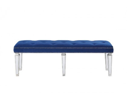 ACME Varian Bench - Blue Velvet/Mirrored